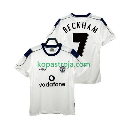 Billiga Fotbollströjor Manchester United BECKHAM 7 2000 2001 Retro Borta tröja Kortärmad